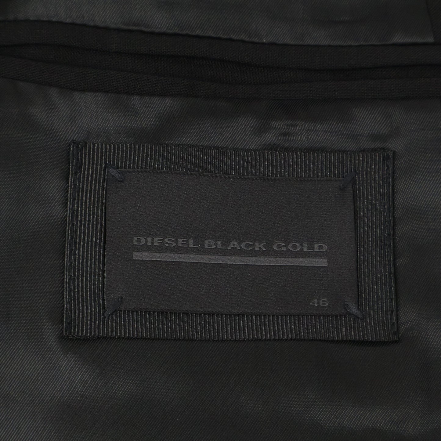 Black Denim Patchwork Tailored Jacket 46 Men's