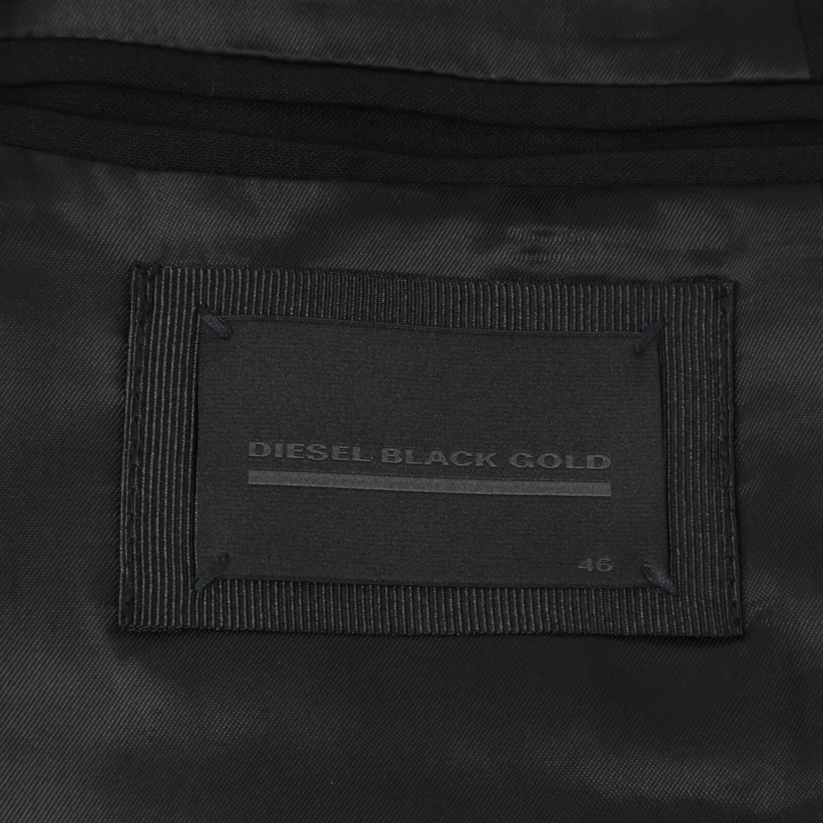 Black Denim Patchwork Tailored Jacket 46 Men's