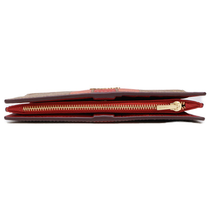 [Excellent Condition] CAP23 Slim Zip Wallet in Signature Canvas with Stripe - Bifold Wallet (with coin purse) for Women