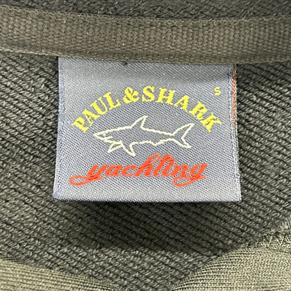 PAUL&SHARK ポールアンドシャーク ブラック コットンポリエステル ジャージ プルオーバー フーディー トップス