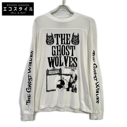 Thee Hysteric XXX ジィヒステリック トリプルエックス ホワイト モックネック THE GHOST WOLVES プリントロンT トップス