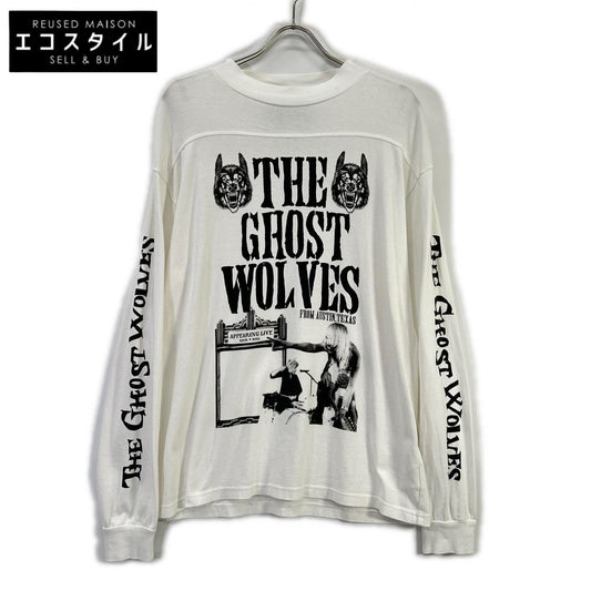 Thee Hysteric XXX ジィヒステリック トリプルエックス ホワイト モックネック THE GHOST WOLVES プリントロンT トップス