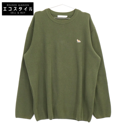 IM00511KT1064 Khaki Baby Fox Patch Knitted Top XL Men's
