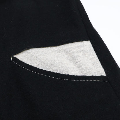 Y's YC-S01-101 wool-blend knit-pocket asymmetrical maxi skirt skirt