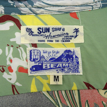 SUN SURF San Surf 九成新 【BEAMS BOY 联名】 撞色夏威夷衬衫 上衣 男士 绿色 M 上衣