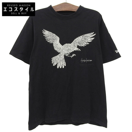 Yohji Yamamoto POUR HOMME Crow Print T-shirt Tops Men's Black XXL Tops