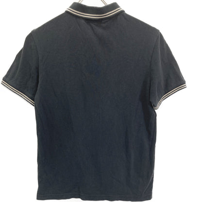 MONCLER Black Half-Zip Polo Shirt Top