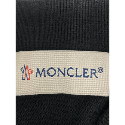 MONCLER Black Half-Zip Polo Shirt Top