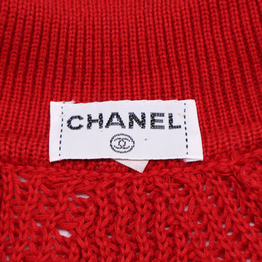 CHANEL シャネル スコットランド製 コットンニットポロ トップス