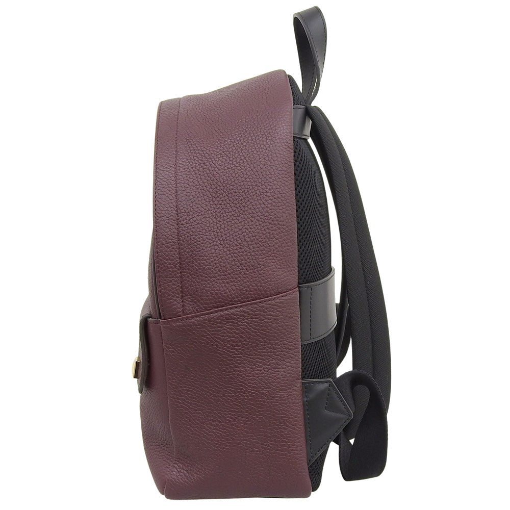 FURLA Furla Leather Backpack Daypack for Women Burgundy Backpack