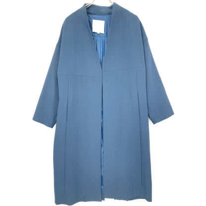 521850000501 Blue Back Pleated Coat Coat 1 Ladies