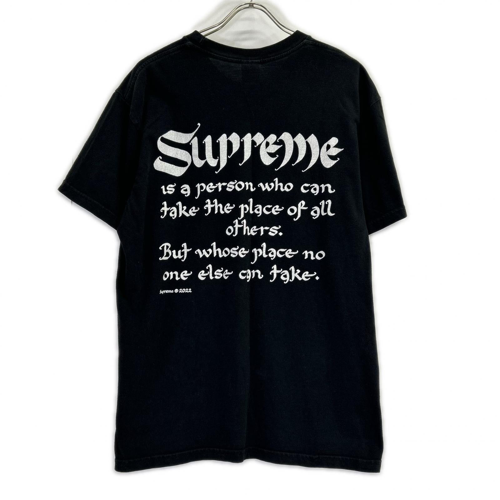 Supreme シュプリーム 22SS ブラック Person Tee 半袖 ロゴプリントTシャツ トップス