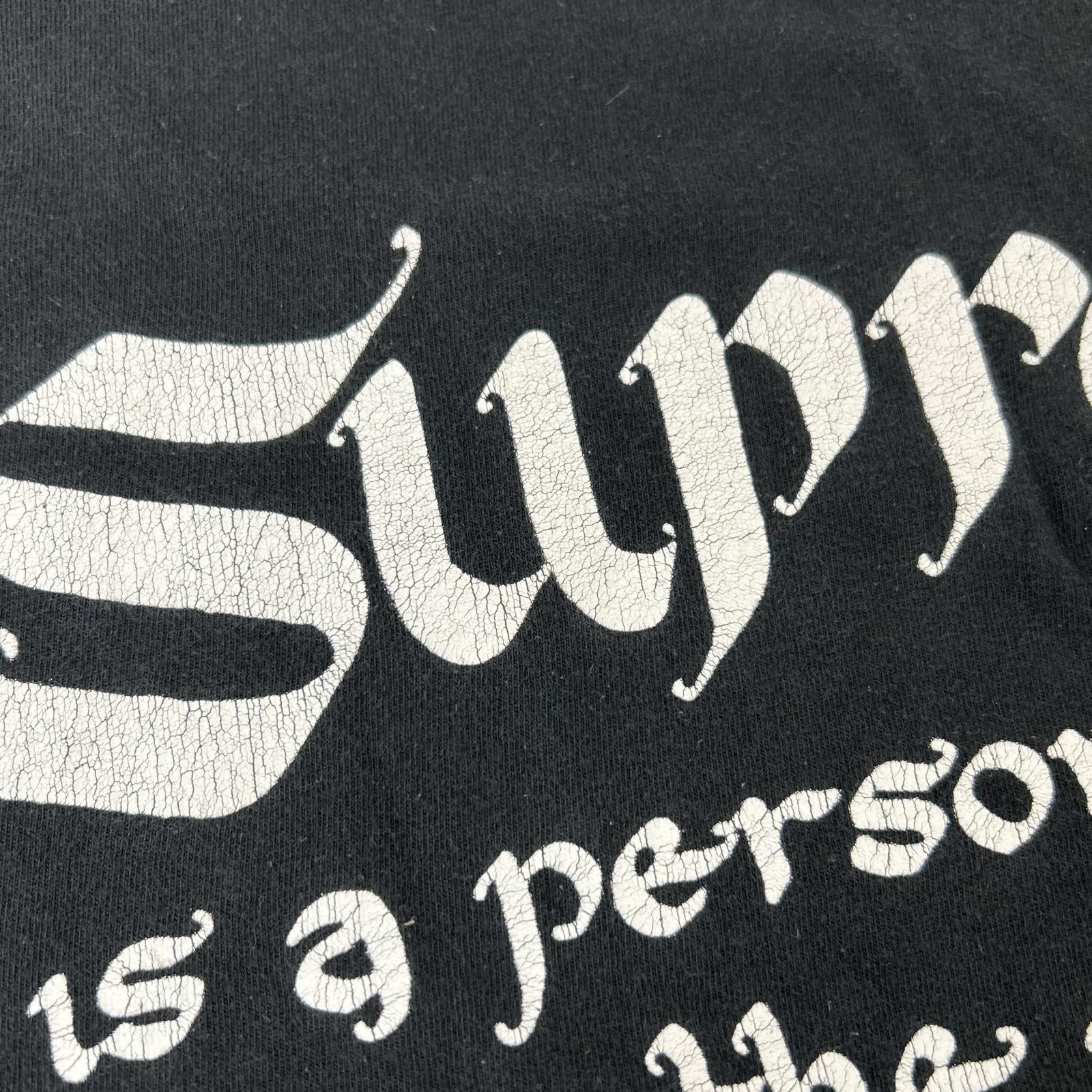 Supreme シュプリーム 22SS ブラック Person Tee 半袖 ロゴプリントTシャツ トップス