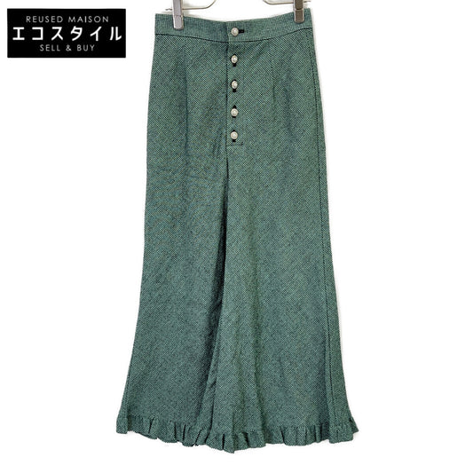 leur logette leur logette 04435 绿色 珍珠纽扣 荷叶边半身裙 半身裙 0