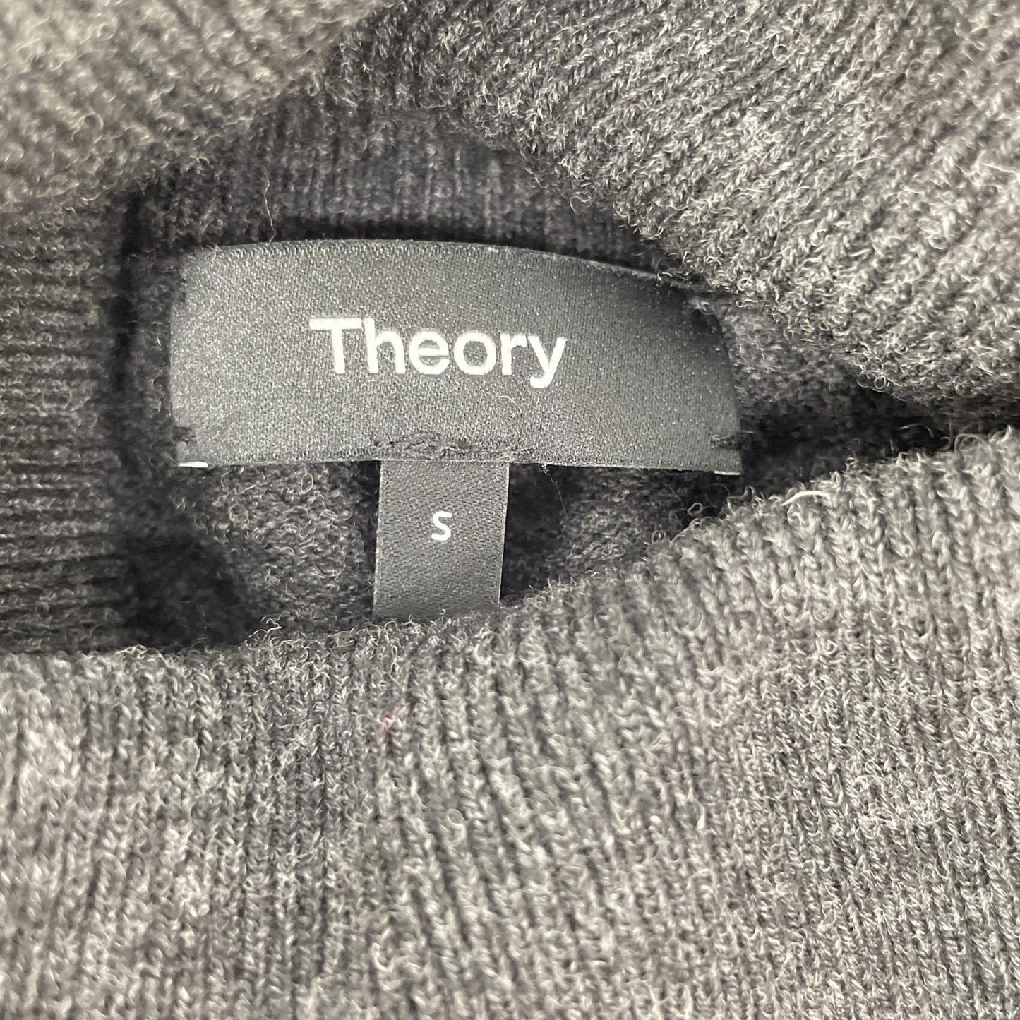 Theory 时装品牌 23年 灰色 羊毛羊绒混纺 高领连衣裙 连衣裙 S