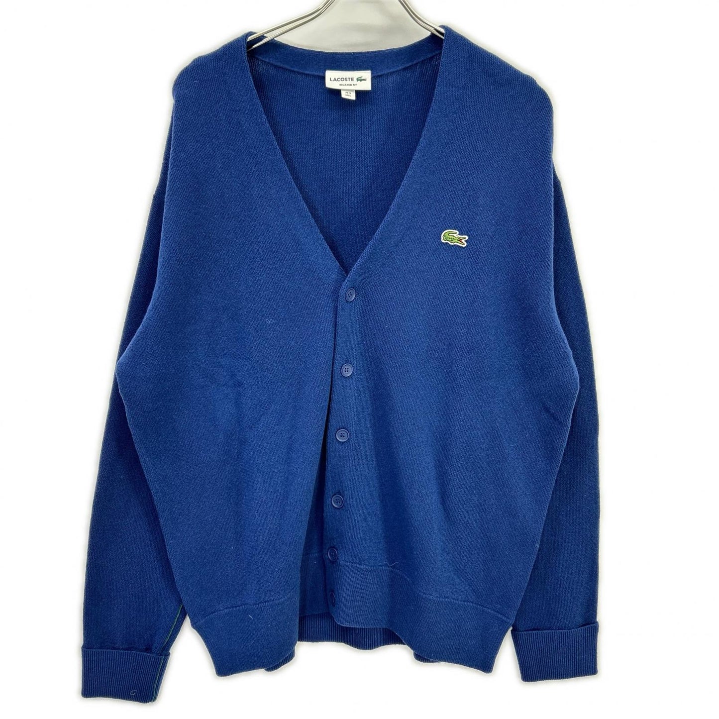 Lacoste ラコステ AH0397 ガーター編み Vネック カーディガン トップス