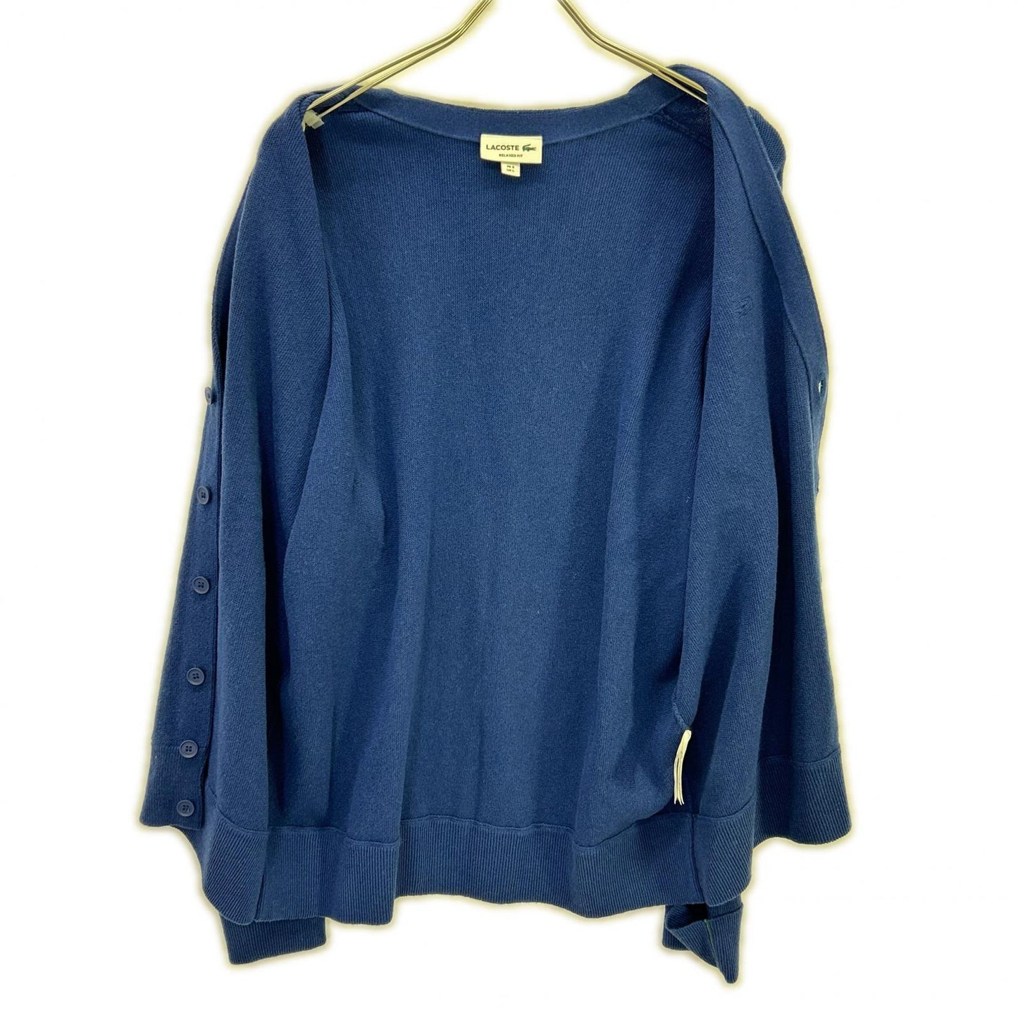 Lacoste ラコステ AH0397 ガーター編み Vネック カーディガン トップス