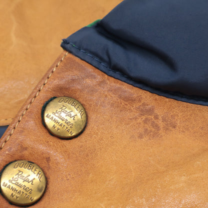 RRL ダブルアールエル グリーン×ネイビー リバーシブルダウンベスト ロッキーマウンテン ベスト