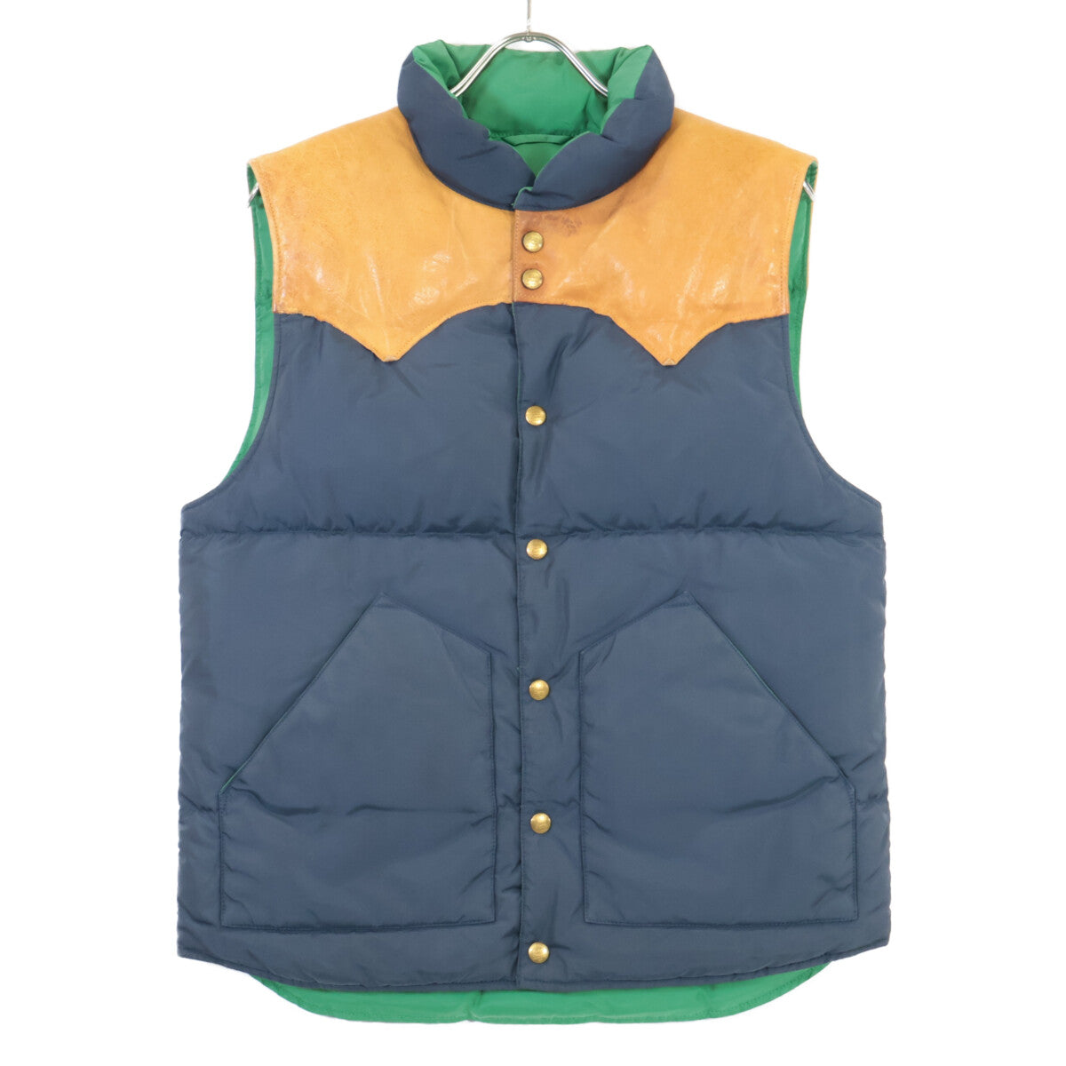 RRL Double RL Green×Navy reversible down vest Rocky Mountain Vests