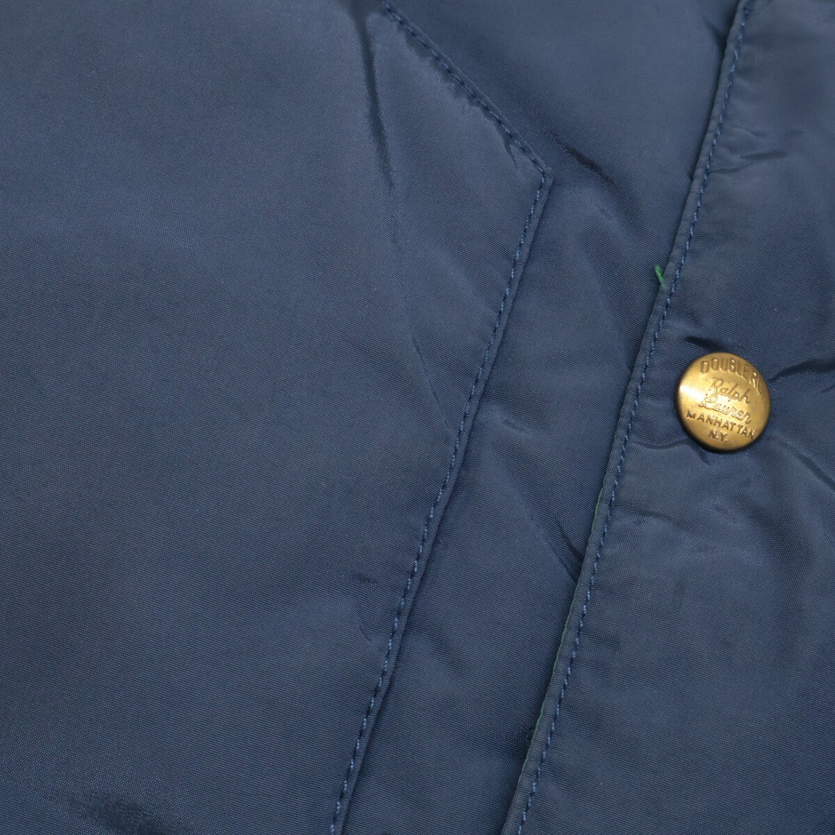 RRL ダブルアールエル グリーン×ネイビー リバーシブルダウンベスト ロッキーマウンテン ベスト