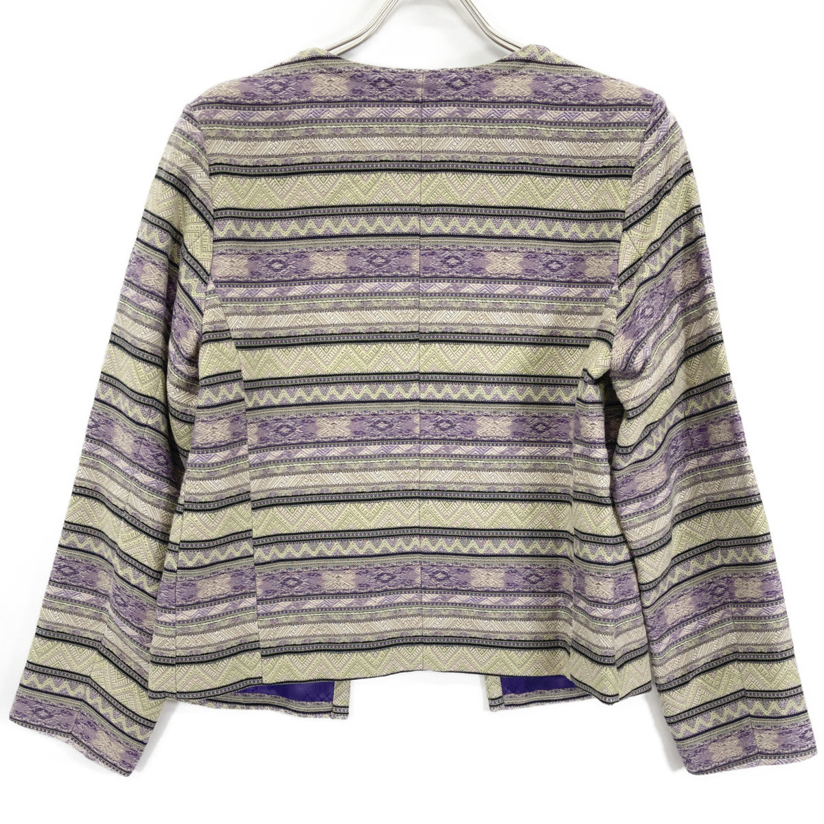 needles ニードルズ パープル Cotton Ethnic Stripe C.C. Jacket ジャケット
