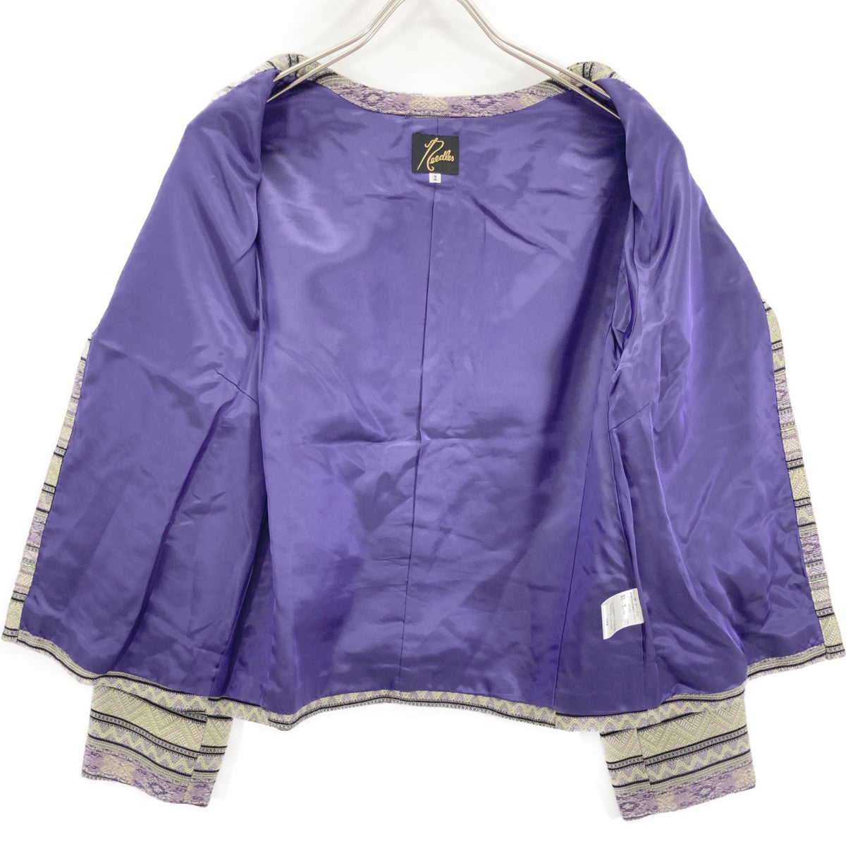 needles ニードルズ パープル Cotton Ethnic Stripe C.C. Jacket ジャケット