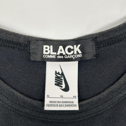 BLACKCOMMEdesGARCONS ブラックコムデギャルソン ×NIKE ナイキ ブラック スウォッシュロゴ カットソー トップス