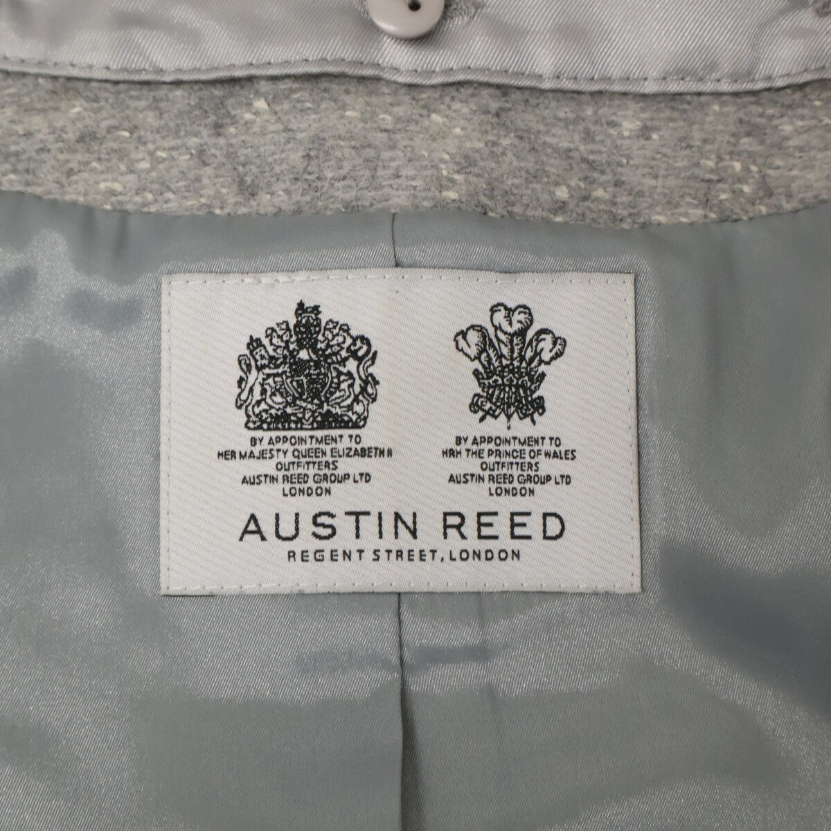 Austin Reed オースチンリード グレー ウール ミンクファー ビジュー ジャケット ジャケット