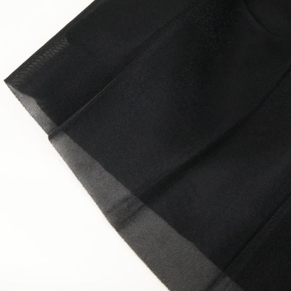 ANAYI 25' Black Double Russell Pleated Dress