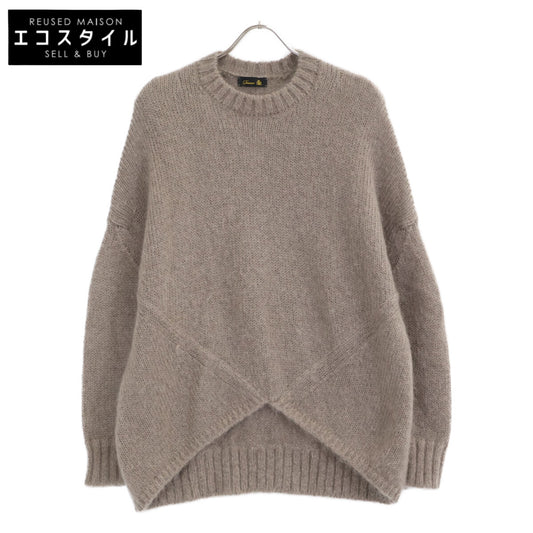 ﾌﾞﾗｳﾝ 22AW 3Gﾓﾍｱ ｳｰﾙ 天竺編み ｸﾙｰﾈｯｸ ﾆｯﾄ トップス レディース