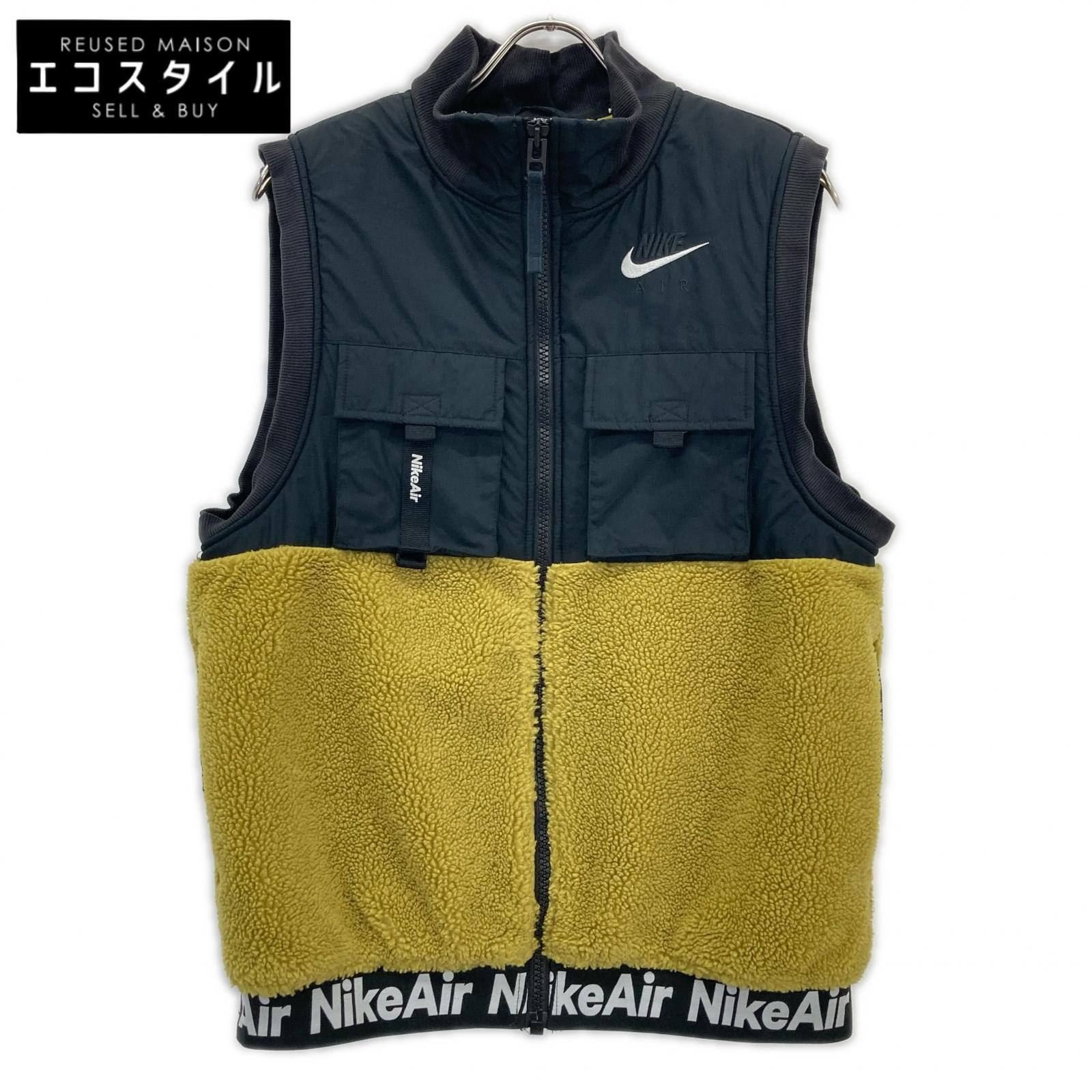 Black x Yellow Synthetic Winter Fill Boa Vest M Men's
