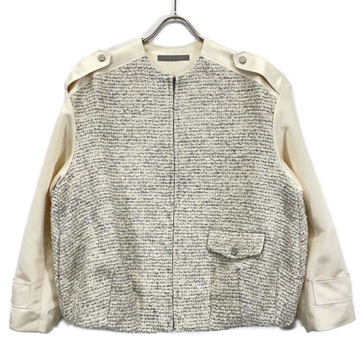 theory luxe Theory Luxe 2025 ivory Jewel Tweed Jira Jacket jacket