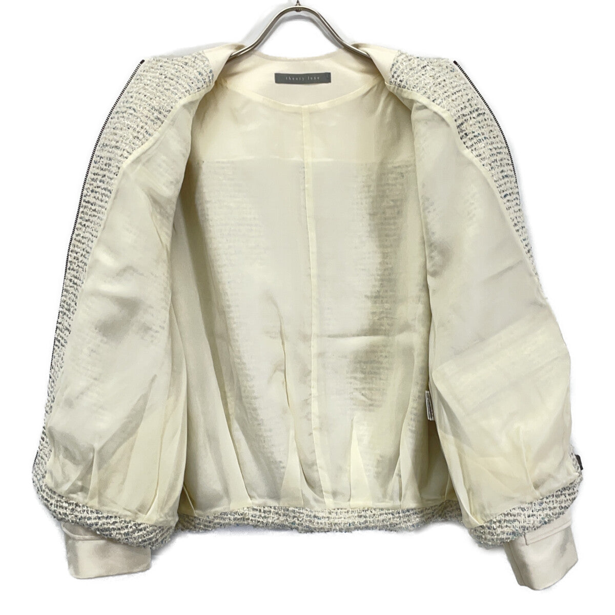 theory luxe セオリーリュクス 25年 アイボリー Jewel Tweed Jira Jacket ジャケット