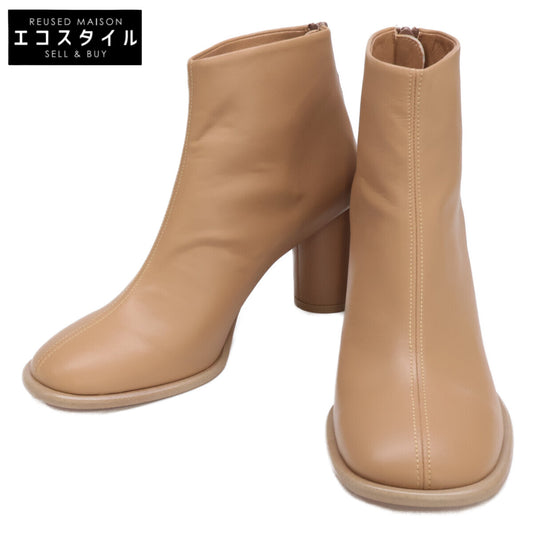 【New】23WSHO-119 EDGE ROUND TOE SHORT BOOTS Leather Short Boots / Shoes 37.5 Women's