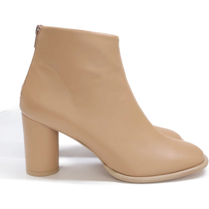 【新品】23WSHO-119 EDGE ROUND TOE SHORT BOOTS 皮革短靴/ 鞋履 37.5 女士