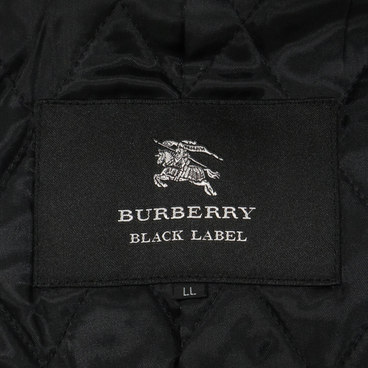 Burberry Black Label バーバリーブラックレーベル ブラック ラビットファー付き ラムレザー シングルトレンチコート コート