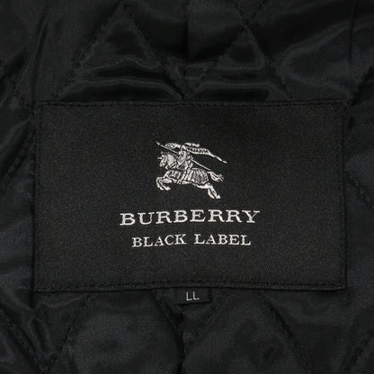 Burberry Black Label バーバリーブラックレーベル ブラック ラビットファー付き ラムレザー シングルトレンチコート コート