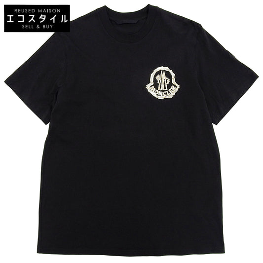 MONCLER Cotton Chest Logo T-Shirt Top Men's Black XL 2024 SS Top