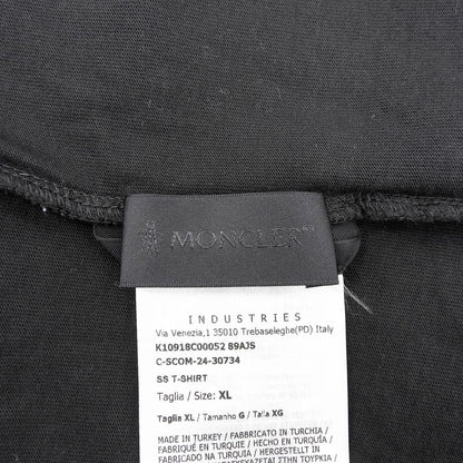 MONCLER 蒙口 棉质 胸部Logo T恤 上衣 男士 黑色 XL 24年款 春夏 上衣