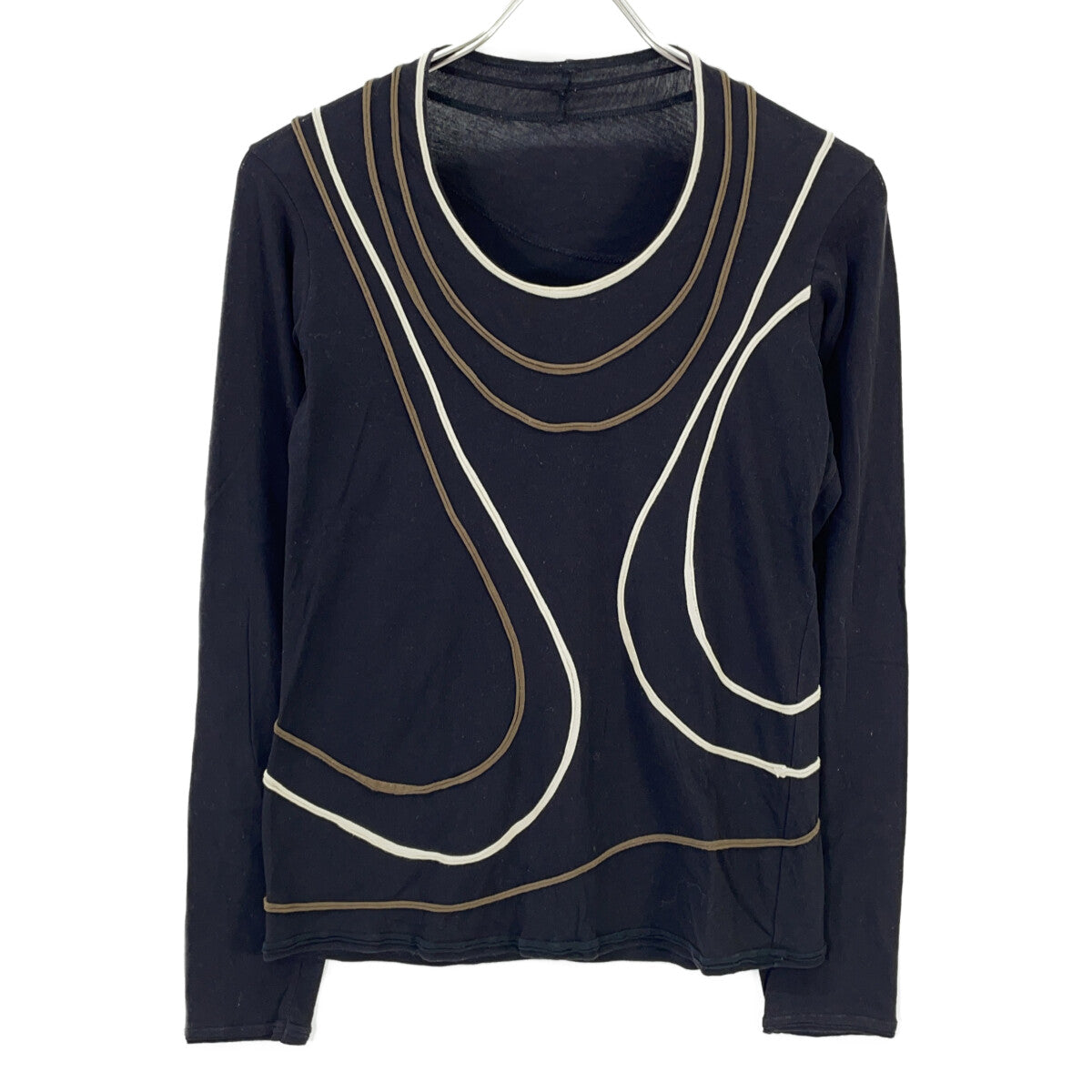 JURGEN LEHL Jurgen Lehl Black Cotton Long-Sleeved Top