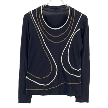 JURGEN LEHL Jurgen Lehl Black Cotton Long-Sleeved Top