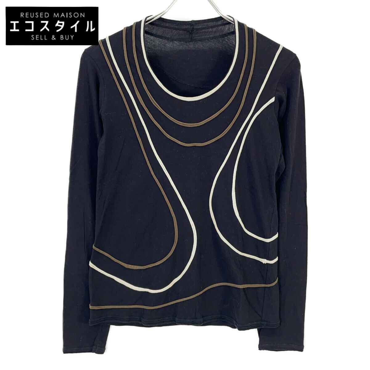 JURGEN LEHL Jurgen Lehl Black Cotton Long-Sleeved Top