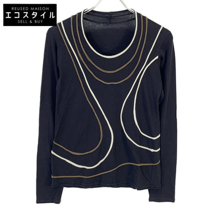 JURGEN LEHL Jurgen Lehl Black Cotton Long-Sleeved Top