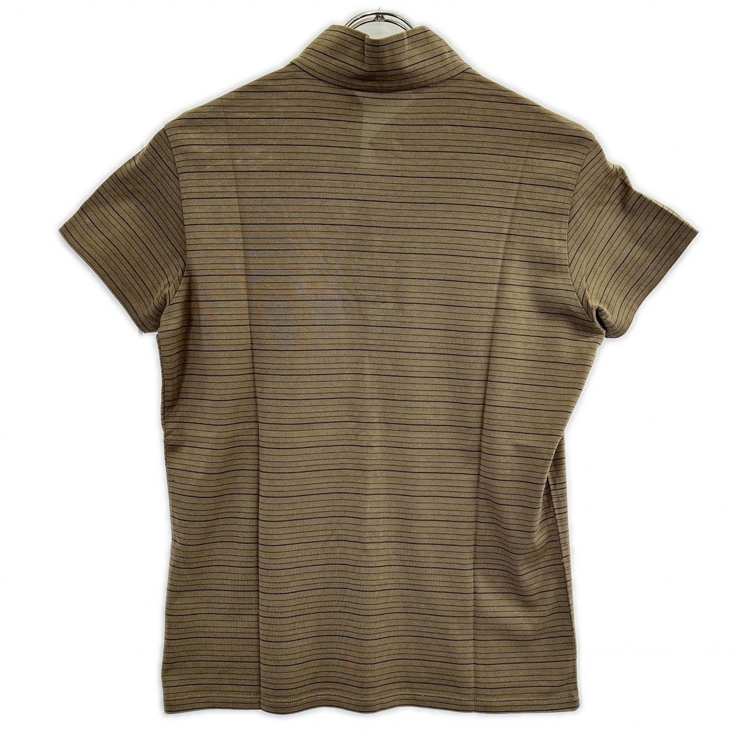 JURGEN LEHL ヨーガンレール ブラウン ボーダー コットン×シルク Tシャツ トップス