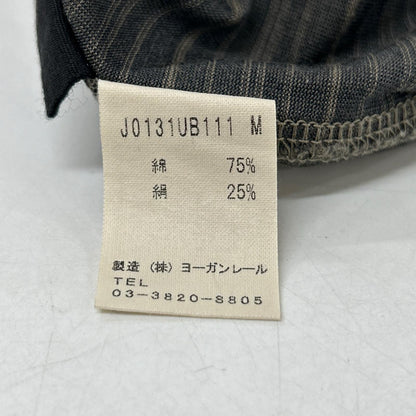 JURGEN LEHL ヨーガンレール ブラウン ボーダー コットン×シルク Tシャツ トップス