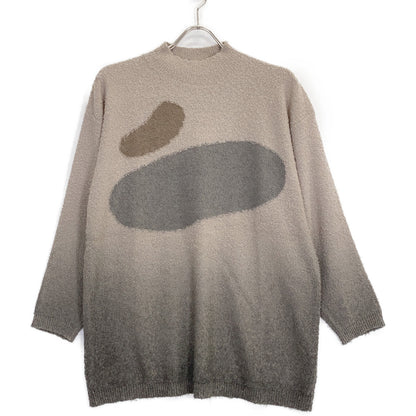 JURGEN LEHL Beige Wool x Rayon Mock Neck Knit Top