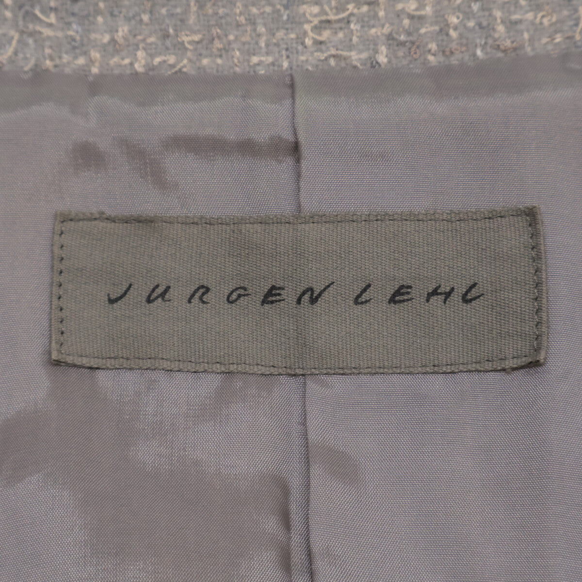 JURGEN LEHL ヨーガンレール グレー ウール×コットン ツイード ジャケット ジャケット