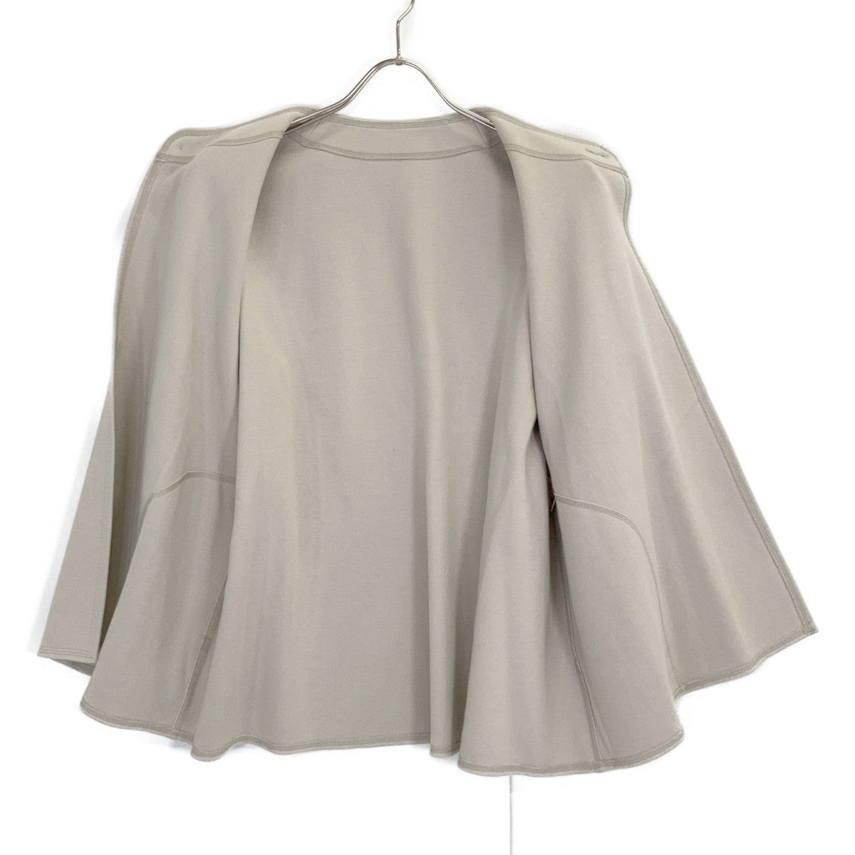 JURGEN LEHL Beige Collarless Cotton Jacket
