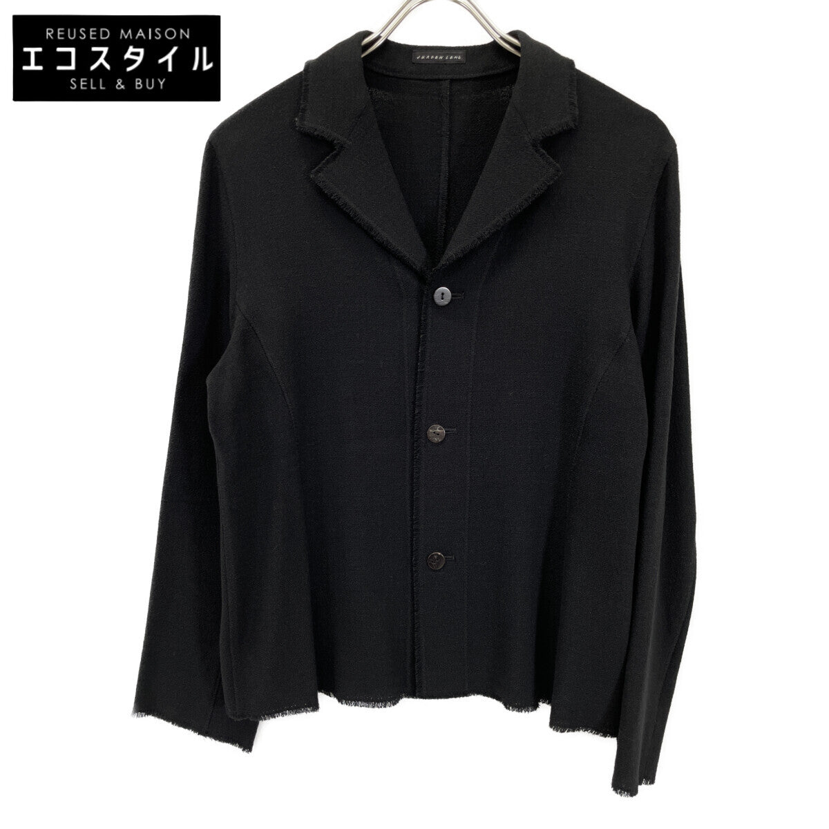 Women's Black Linen-Blend Tailored Jacket
