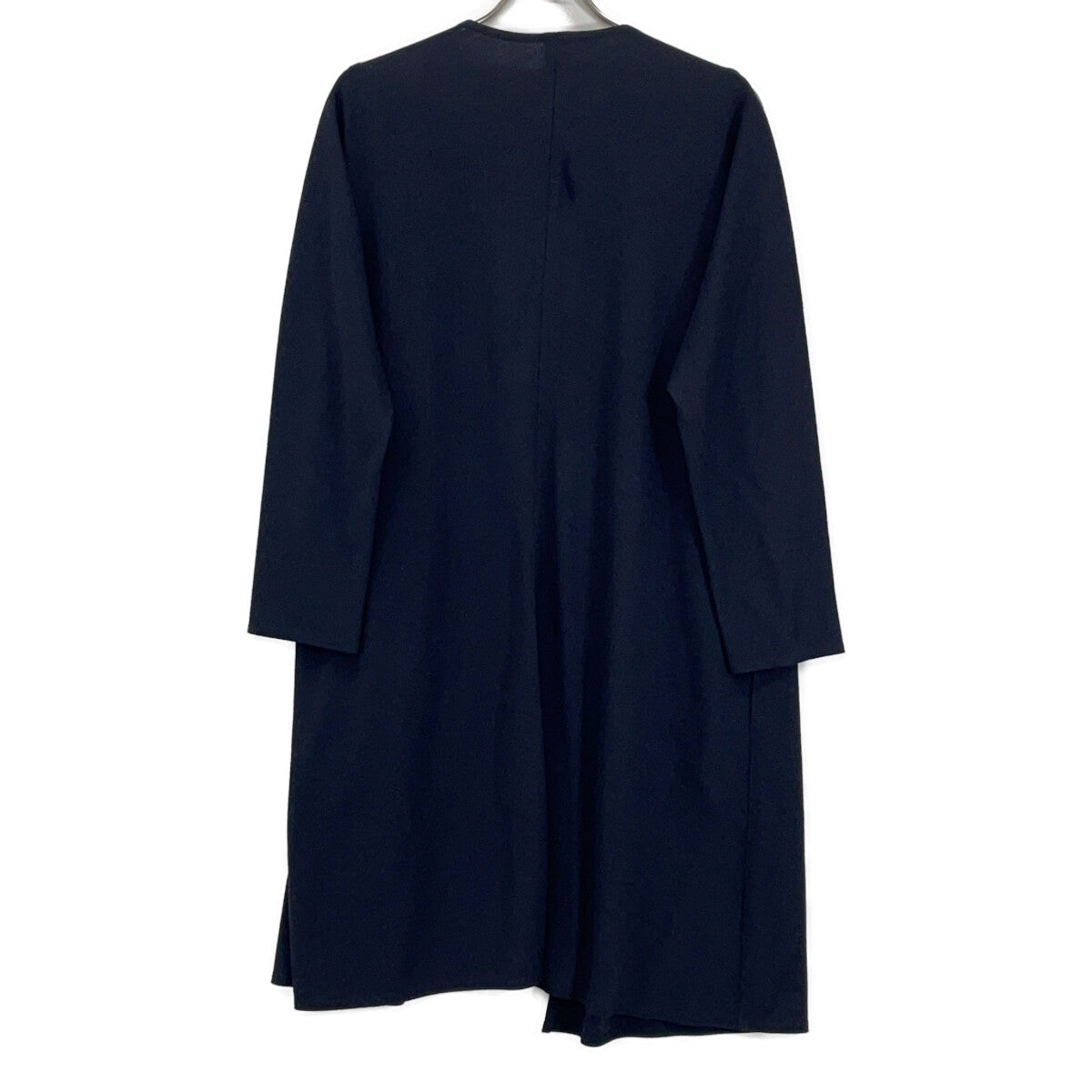 Navy Silk and Wool Long Cardigan Top for Women